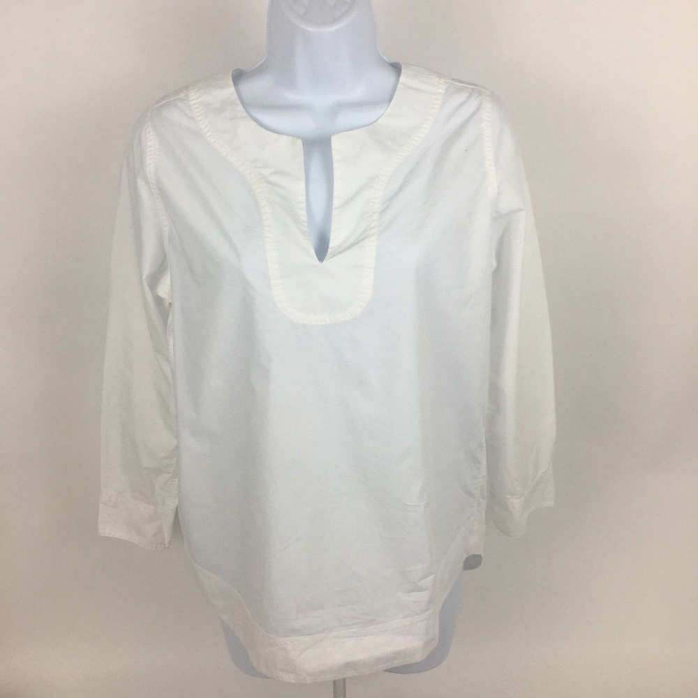 J Crew Womens 100% Cotton Popover Top